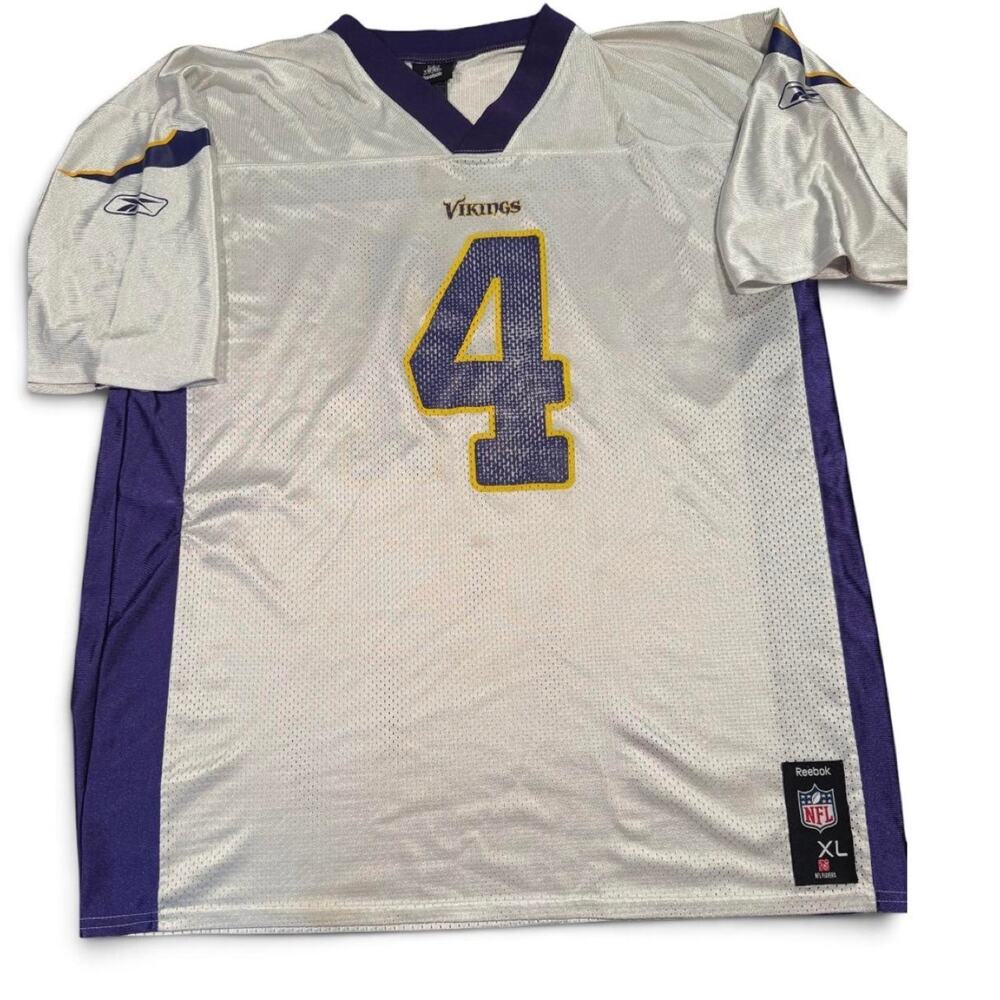 Brett Favre Minnesota Vikings Reebok Jersey Men’s XL Faded Distressed